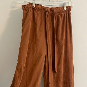Listicle Wide Leg Rust Trousers